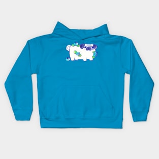 Blueberry Pug Watercolor Kids Hoodie